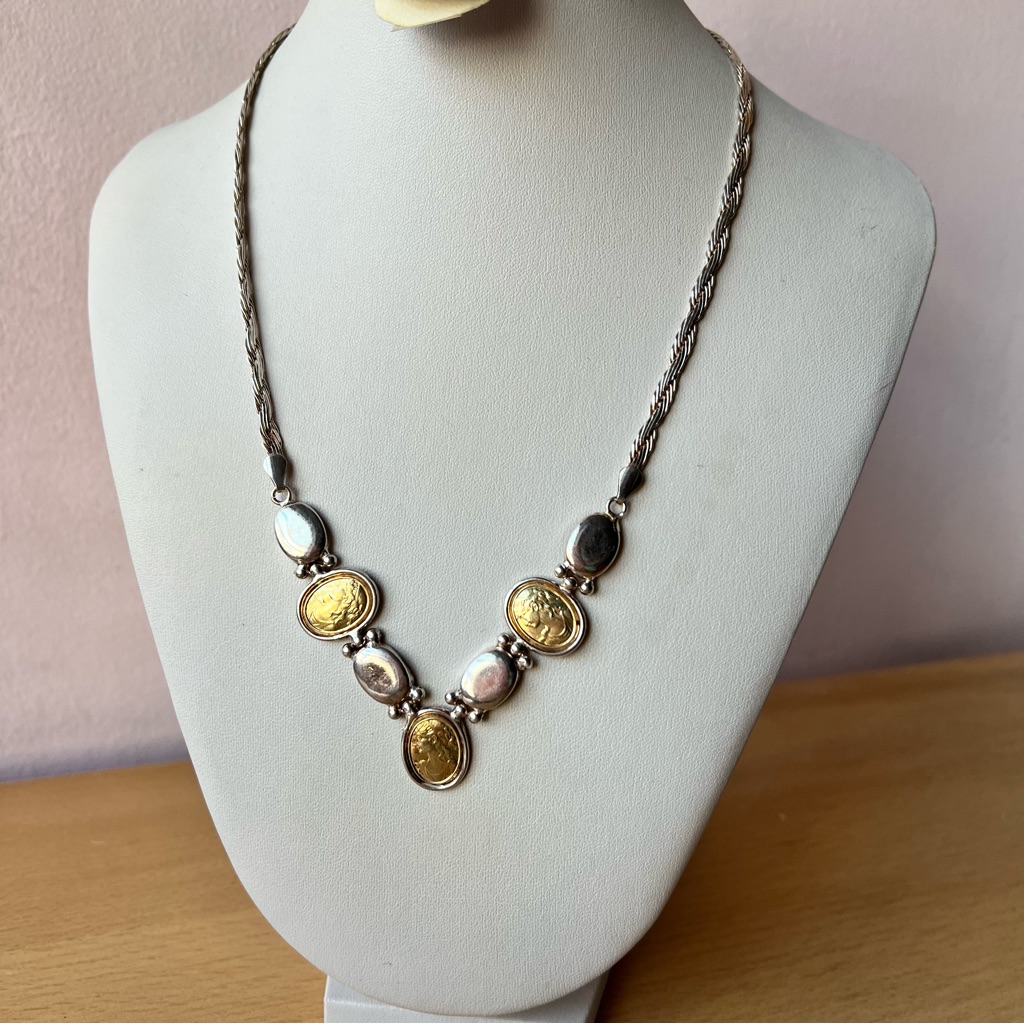 Amazing Vintage Italian Necklace Greek Goddesses 925 Sterling
